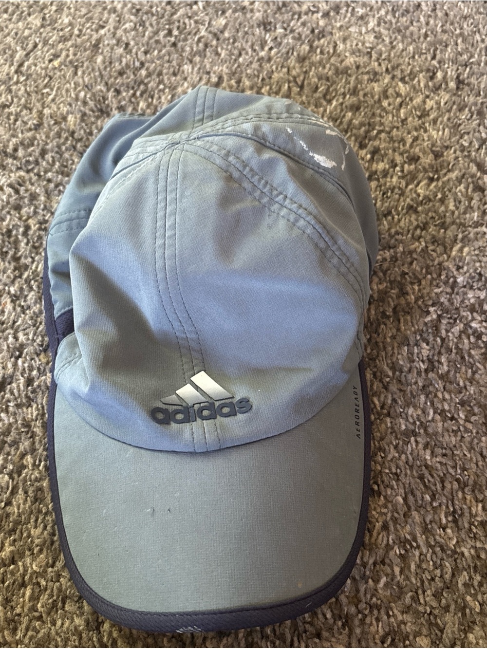 adidas light blue performance running hat